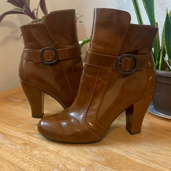 Born two tone women’s Leather Ankle Boots size 9 Born Mohan Dark Brown Leather Women main image 4